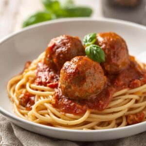 Almôndegas com Esparguete